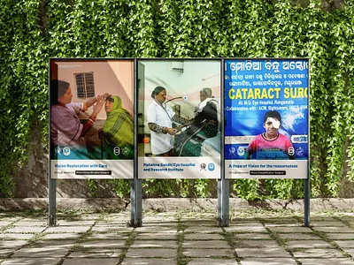 Posters design for Odia Gandhian NGO Eye Hospital, MGEHRI.... banner banner design blue brand design branding design documentary eye hospital graphic design hospital minimal ngo odia odisha post post design poster poster design print print design