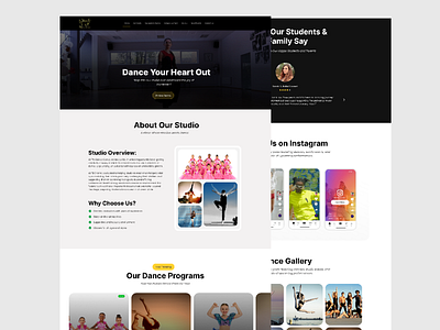 Dance Studio Website ui