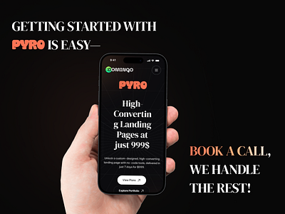 Pyro - High Converting Landing Page at $999 business growth conversion rate fast launch high conversion landing page marketing design modern ui no code tools product design responsive design scalable design startup design trending design user experience ux ui design web design web development