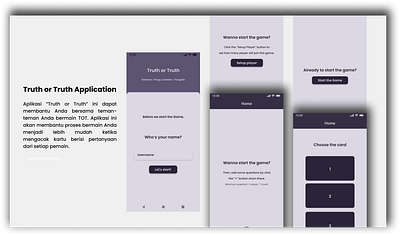 Truth or Truth (TOT) Mobile App mobile app truth or truth ui design