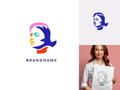 Woman Freedom Logo bird brand branding design freedom graphic design liberty logo logo design logotype negative space ngo portrait woman
