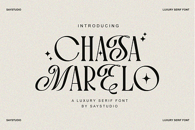 Chasa Marelo - Luxury Branding Font beautiful font beauty font brand brand font branding branding font canva font classy font display font elegant font fashion font font luxury font magazine font poster font script font serif font skin care type design typeface