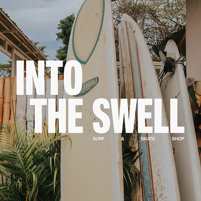 Into the Swell clean creative design minimal portfolio simple typography ui web