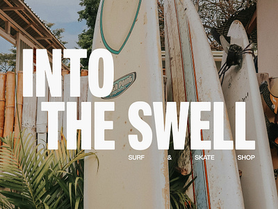 Into the Swell clean creative design minimal portfolio simple typography ui web