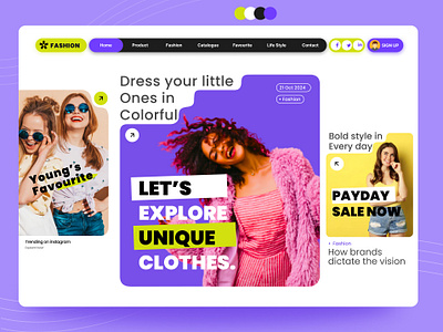 Fashion Landing Page! 3d animation branding coloth e commerce fashion fashion model fashion style fashion trends graphic design logo motion graphics new fashion style ui women fashion