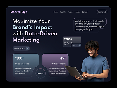 Digital Marketing Agency Website Design agency website app design business company creative agency design digital agency digital marketing figma figma design marketing marketing website rifat ony sales sales funnel startup ui ux website design