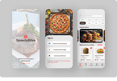 SpeedyBites (App design for a fast food company) appdesign cleandesign fastfoodapp figmadesign foodappdesign foodappui fooddelivery foodservice minimalui mobileappdesign mobileui moderndesign orderfood restaurantapp uitrends uiux userexperience uxdesign