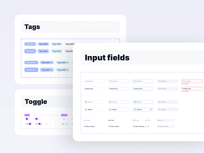 Design System design system input field tags toggle button ui ui design ui kit ux