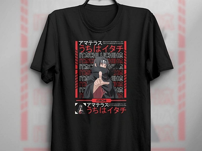 Anime T-shirt Design anime t shirt anime t shirt design anime tshirt graphic design illustration itachi t shirt itachi uchiha naruto t shirt t shirt t shirt design t shirts design typography typography t shirt vintage t shirt