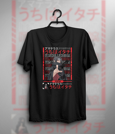 Anime T-shirt Design adventure t shirt anime lover anime t shirt anime tshirt etsy anime t shirt graphic design illustration itachi t shirt itachi uchiha naruto t shirt print on demand t shirt design