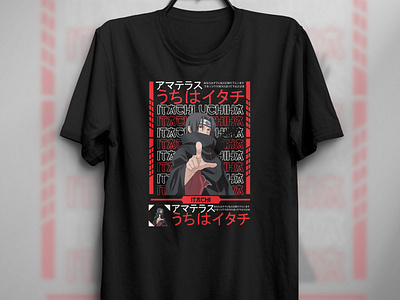 Anime T-shirt Design adventure t shirt anime lover anime t shirt anime tshirt etsy anime t shirt graphic design illustration itachi t shirt itachi uchiha naruto t shirt print on demand t shirt design