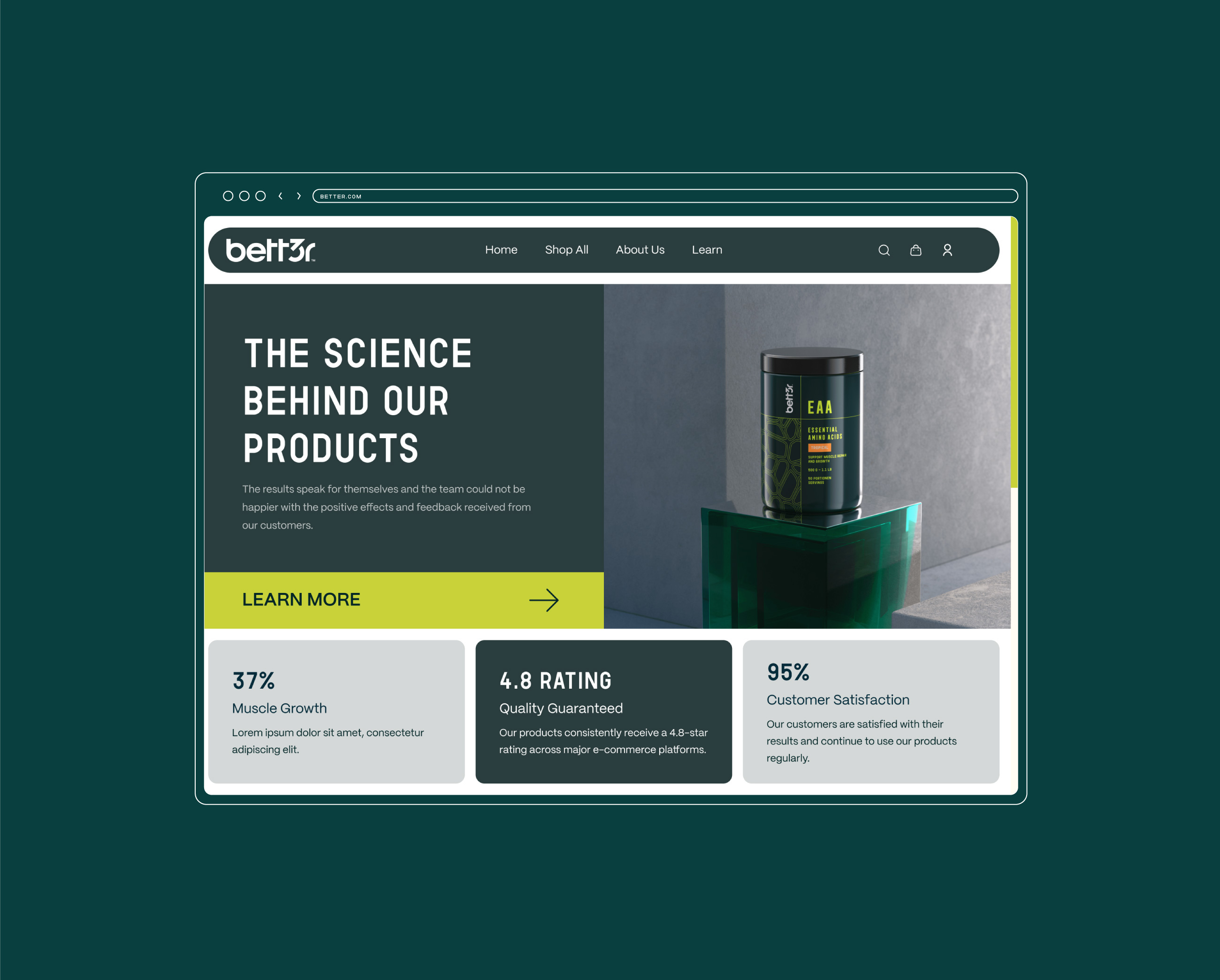 Example of E Commerce Web Design And Dev.On Shopify