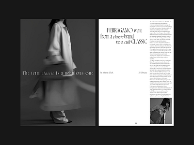 Editorial Layout [Ferragamo] editorial concept editorial layout fashion editorial ferragamo graphic design layout exploration photography tipography visual concept willyverse