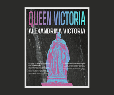 Poster Queen Victoria branding des design graphic design illustration poster typography ui vector