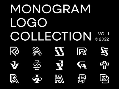 Monogram Logo Collection abstract brand company design for sale logo logo collection logo design logofolio minimalist modern monogram sale