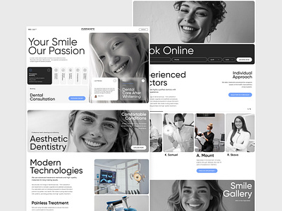 Landing Page Design. Dental Clinic bright center clinic dental dentist future health homepage landing light medicine minimal modern simple smile tooth ui ux web white