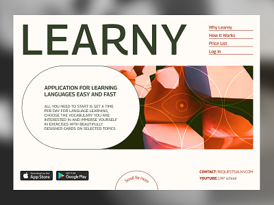 Landing page for language learning app application concept concept design concept landing page language app learning app logo mobile design ui ui desing ux visual design