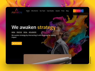 Awaken Website Redesign adobe photoshop squarespace ui ux