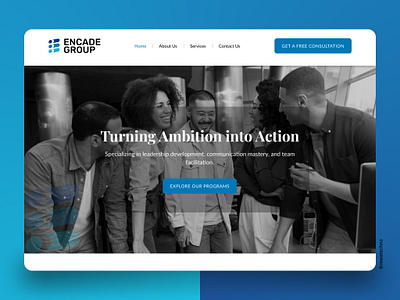 Encade Group Website Design figma squarespace ui ux