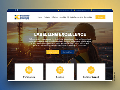 Engineered Labelling Solutions Website Redesign animation branding figma ui ux wix