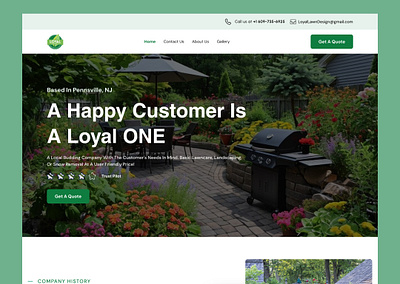 Loyal Lawn Web Design Agency figma landing landing page landscaping landscaping website ui design web design website design