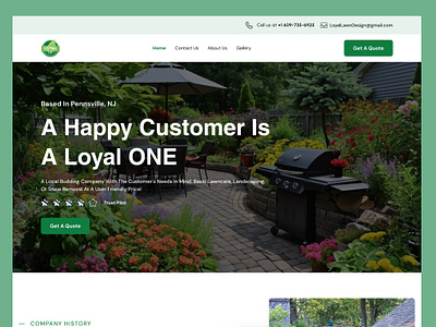 Loyal Lawn Web Design Agency figma landing landing page landscaping landscaping website ui design web design website design