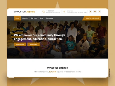 Houston Justice Website Design figma ui ux wordpress