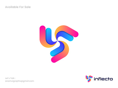 Vibrant Gradient Swirl Logomark for 'Inflecto' brand branding logo design logodesign logotype mark modern logo spiral logo swirl symbol visual design