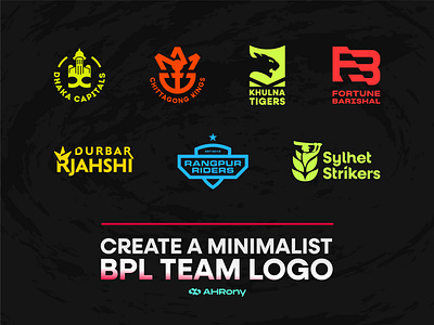 create a minimalist BPL team logo. banglades premier ligue bbl bcb blp bpl team logo branding company logo cpl cricket design graphic design icon design logo design illustration ipl letter logo logo design psl sports team logo