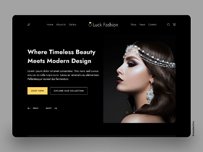 Luck Fashion Website Design adobe illustrator adobe photoshop figma ui ux