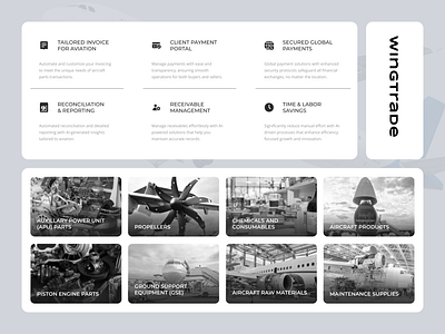 WingTrade - AI Aviation Procurement Platform | Design Concept aiforaviation aircraftpartsprocurement aviationinnovation aviationtech branding figmadesign globalpaymentssecurity inventoryautomation uidesign uiux wingtrade