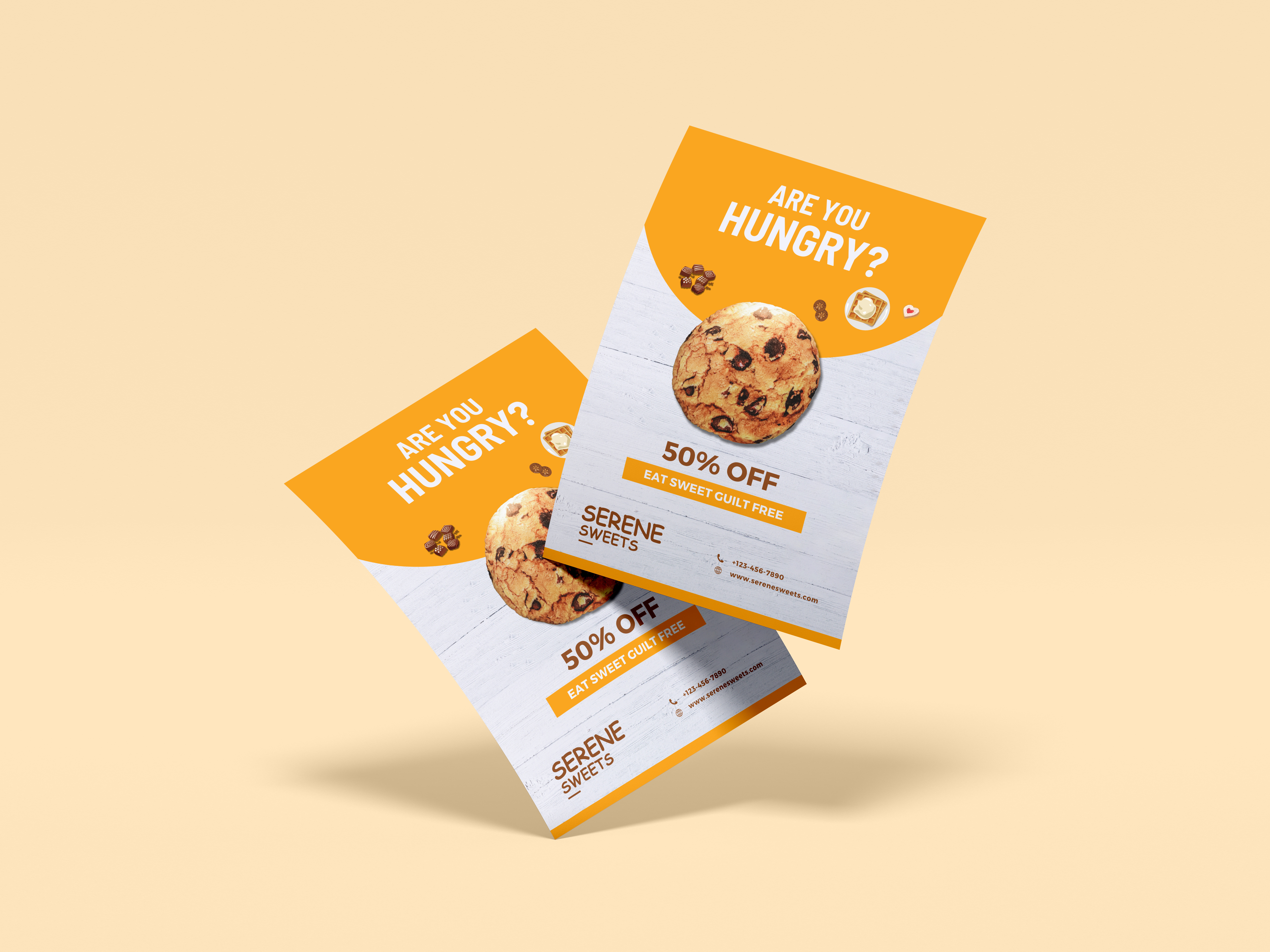 Serene Sweets Flyer/Poster brand branding design flex flyer graphic design illustrator indesign logo mockup packaging photoshop poster