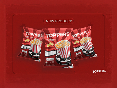 Movie Theatre Popcorn - Packaging brand narrative branding graphic design label movie package packaging popcorn product storytelling theatre