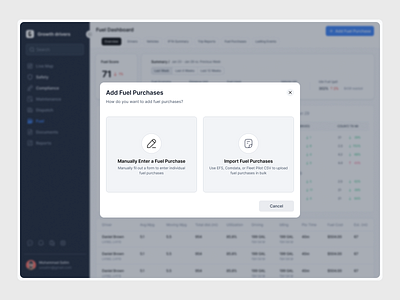 Growth Dispatch - Fuel add fuel purchases automated coaching coaching tips compliance compliant operations dispatch fuel fuel purchase hard braking import fuel live map maintenance safety safety scores safety ui