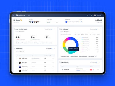 UX Product Design Dashboard Interface ✦ CustomerCity clean dahboard design interface service startup ui ux