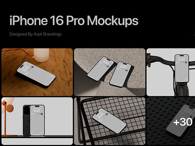 iPhone 16 Pro Mockup Bundle 3d animation app branding design download free freebie graphic design illustration iphone logo mockup mockup cloud mockupcloud motion graphics smartphone ui ux web design