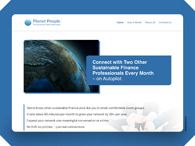 Planet People Website Design photoshop squarespace ui ux video