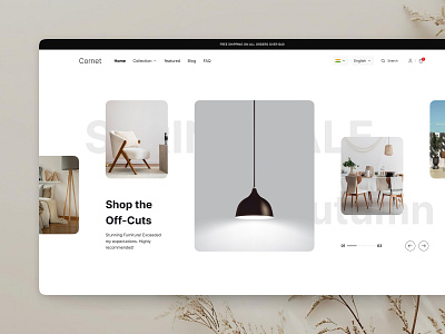 E-commerce furniture website clean design figma furnituredesignfuture homestyleui landingpage minimal modernfurnitureux shopify shopify theme uiux uiuxinfurniture website design