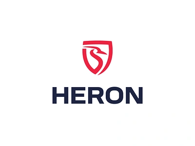 Heron auto automotive billiard bird car emblem fitness heron logo logo design pool red shield snooker sports