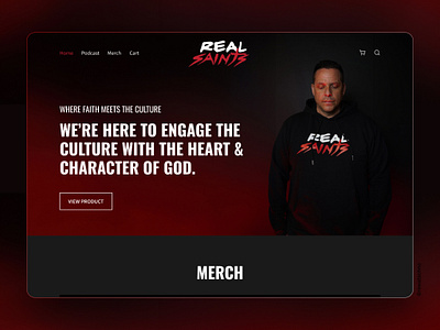 Real Saints Website Redesign branding figma gradient photoshop squarespace ui ux