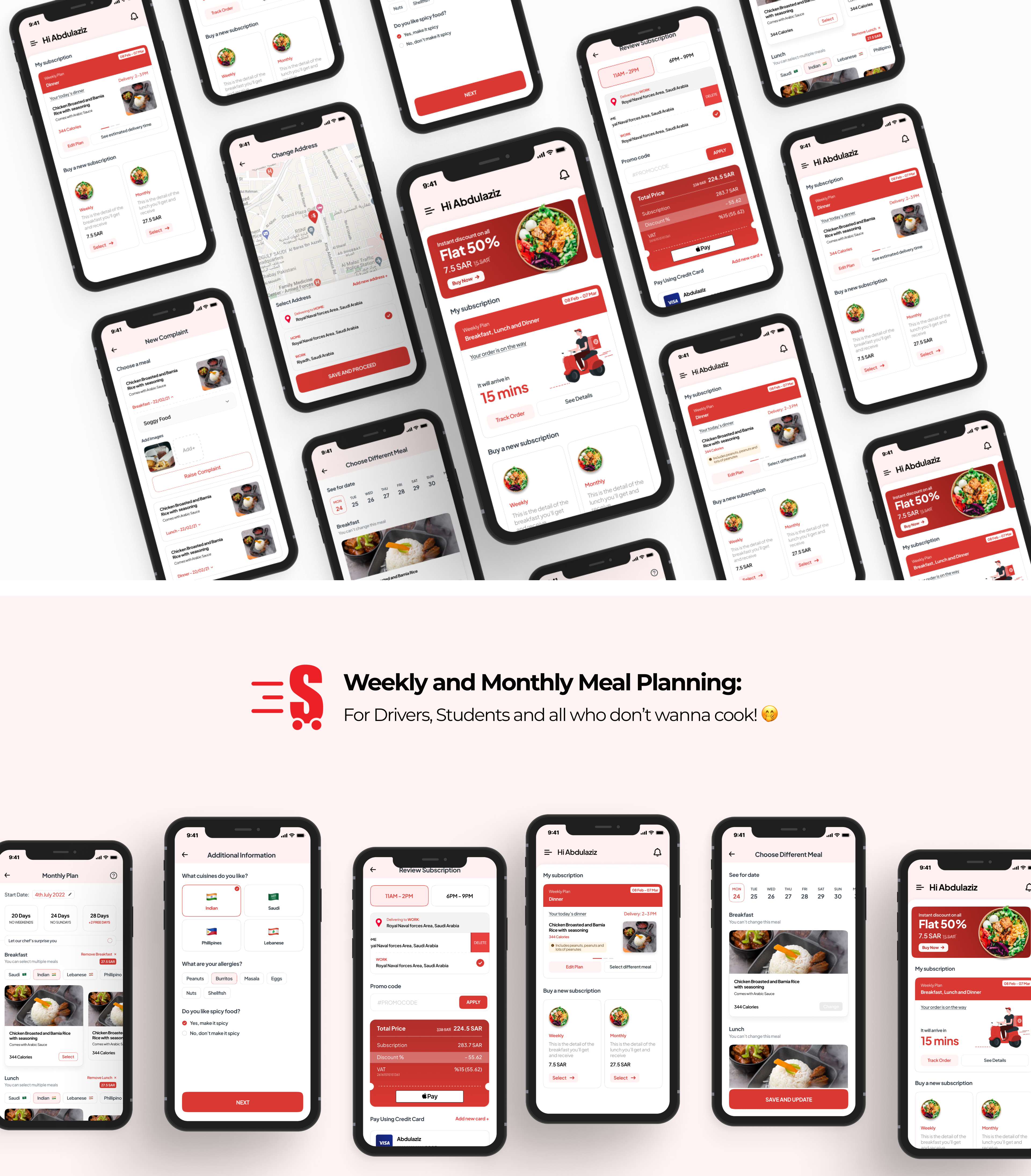 Meal Planning | Food Delivery Application app design app designs delivery design fnb food food and beverages food delivery app foof delivery meal app meal delivery meal planning minimal design ui ui ux ui ux design uidesign uiux