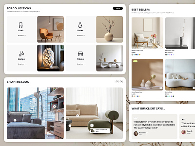 Furniture website - Top collection, Best sellers sections best seller scetion clean design designinspiration e commerce ecommerceux figma furniturewebsite graphic design landingpage ui minimal shopify theme top collection ui uiux website uiuxtrends ux website design