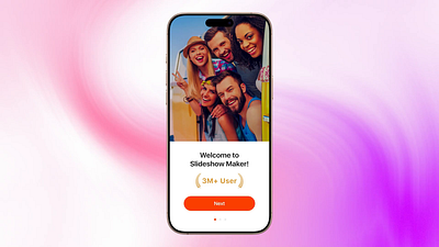 SlideShow Maker App Onboard Animation animation app app onboard app video motion graphics onboard onboard animation slideshow slideshow maker ui uianimation