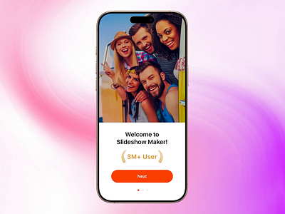 SlideShow Maker App Onboard Animation animation app app onboard app video motion graphics onboard onboard animation slideshow slideshow maker ui uianimation