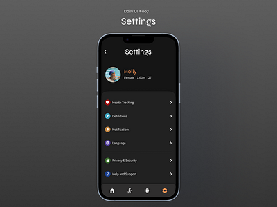 #007 Daily UI - Settings dailyui design settings ui ux