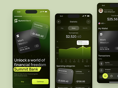 Summit Bank - Mobile App for Finance design finance financial fintech fintech website interface investment investment website money product service startup ui uiux ux