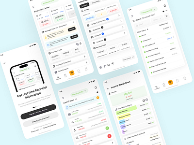 Modern Financial Information App | UI/UX app design figma finance financial information app light mode modern realtime uiux user experience user interface