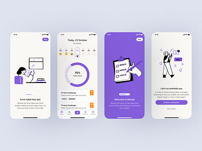 MoodSync animation appdesign design mobile mood relax ui ux uxde