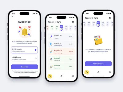 MediFlow | Medication tracker app calendar concept doctor health health app health care ios medical care medication medicine mobile mobile ui nutrition product designer schedule tracker ui uiux userinterface
