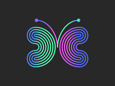 Abstract Butterfly beauty logo beauty salon branding bright butterfly butterfly butterfly logo emblem graphic design illustration insect logo lines art logo design minimal style parallel lines spa thin lines vector vibrant gradient